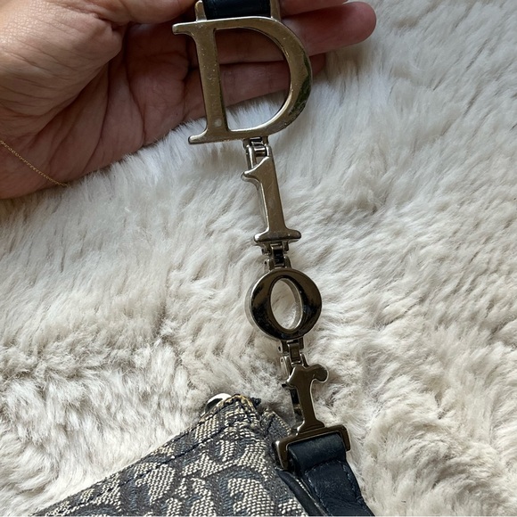 Christian Dior Diorissimo Charm Spell Out Pochette Blue Vintage Shoulder Bag - Picture 8 of 15